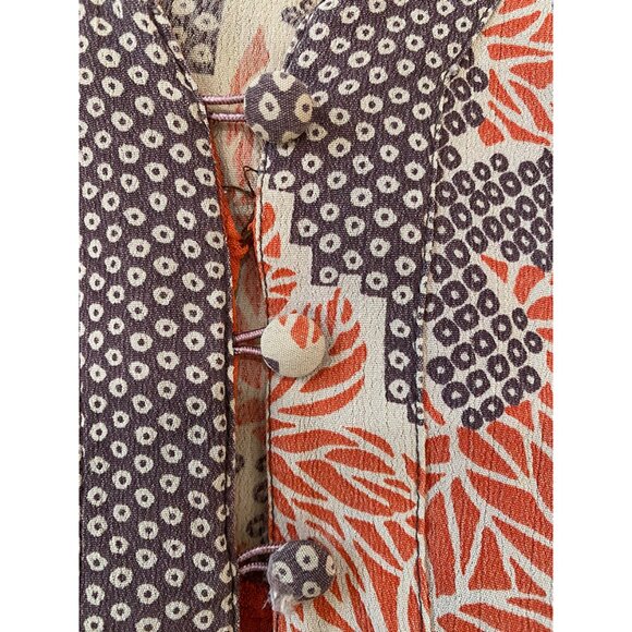 Topshop Orange & Brown Printed Wrap Dress — Size 6 (UK 10) - Picture 7 of 10